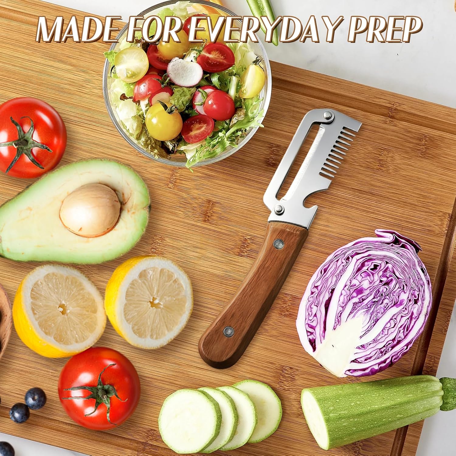 3-in-1 Veggie Peeler With Scallion Shredder
