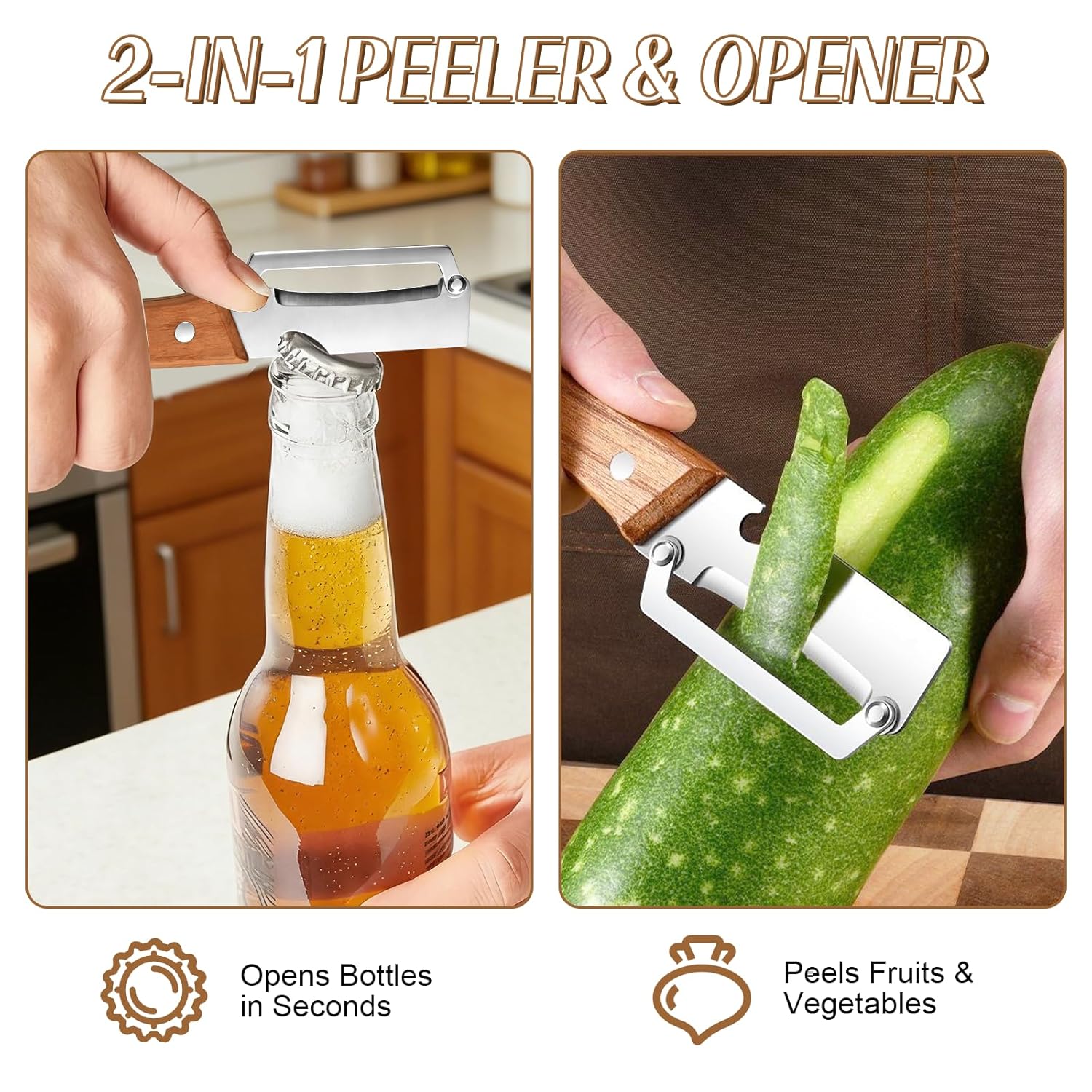 3-in-1 Veggie Peeler With Scallion Shredder