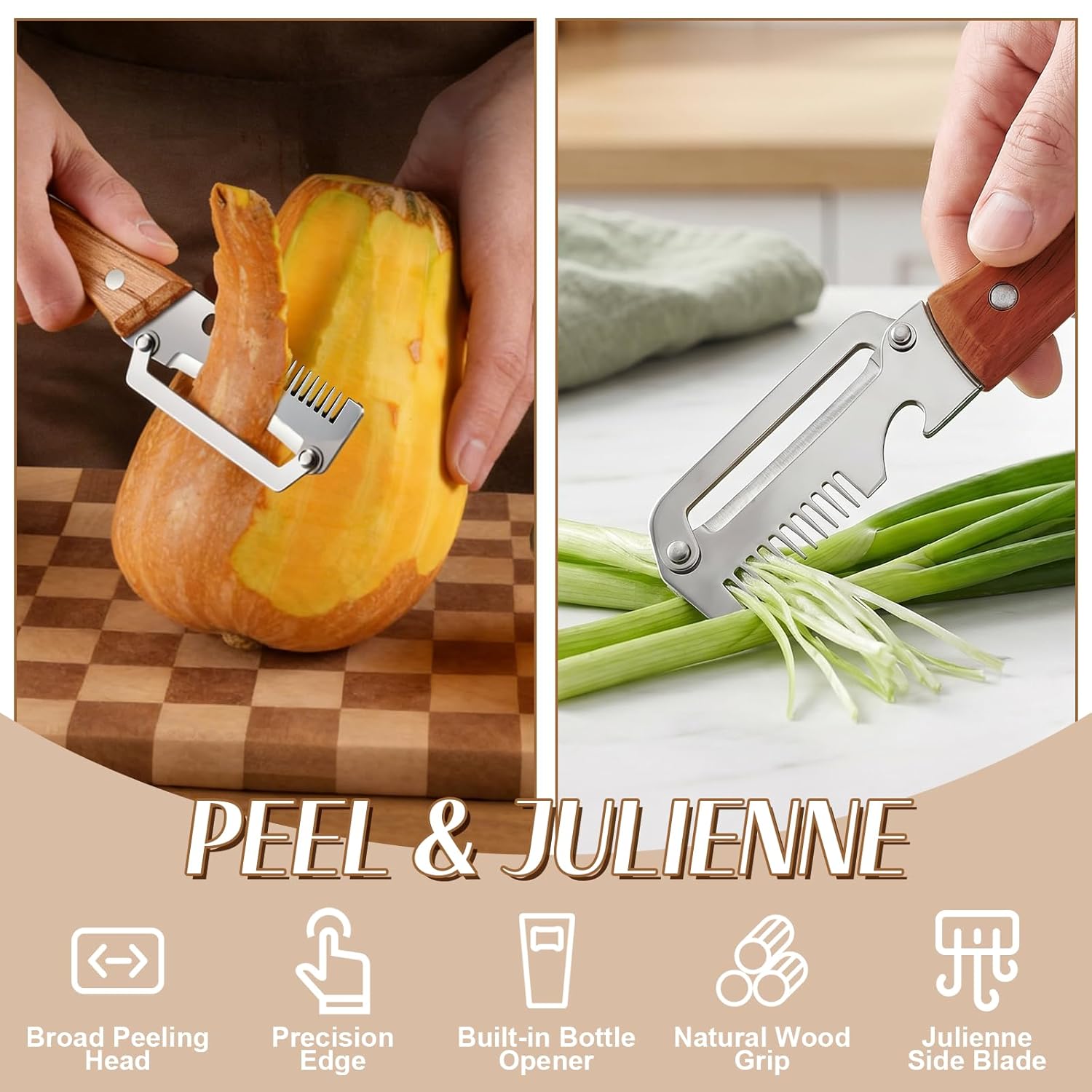 3-in-1 Veggie Peeler With Scallion Shredder